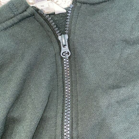 Terra & Sky olive green hooded jacket zippered size 3X - Picture 4 of 6